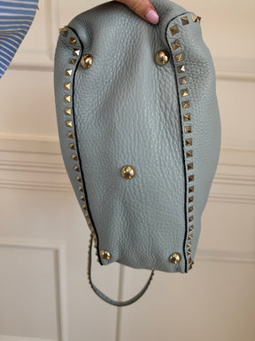 Valentino Light Blue Rockstud Tote