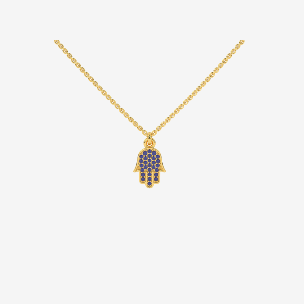 Goldie Paris Hamsa Sapphires Pendant