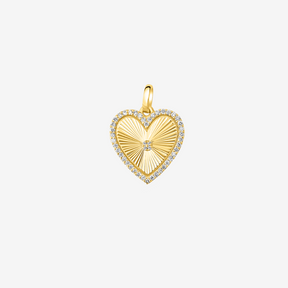 Goldie Paris Heart Fluted Pendant