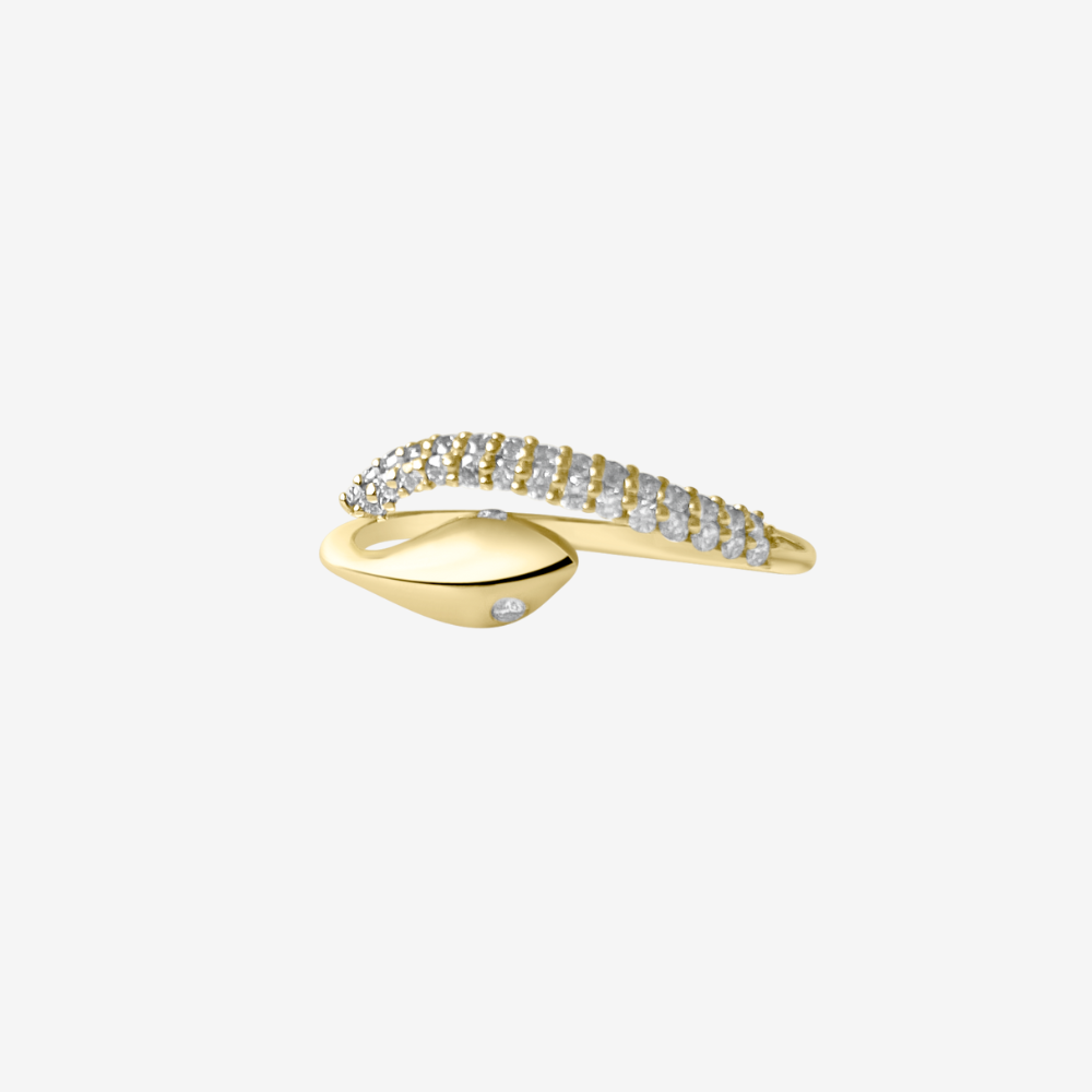 Goldie Paris Lindi Snake Ring with Diamonds