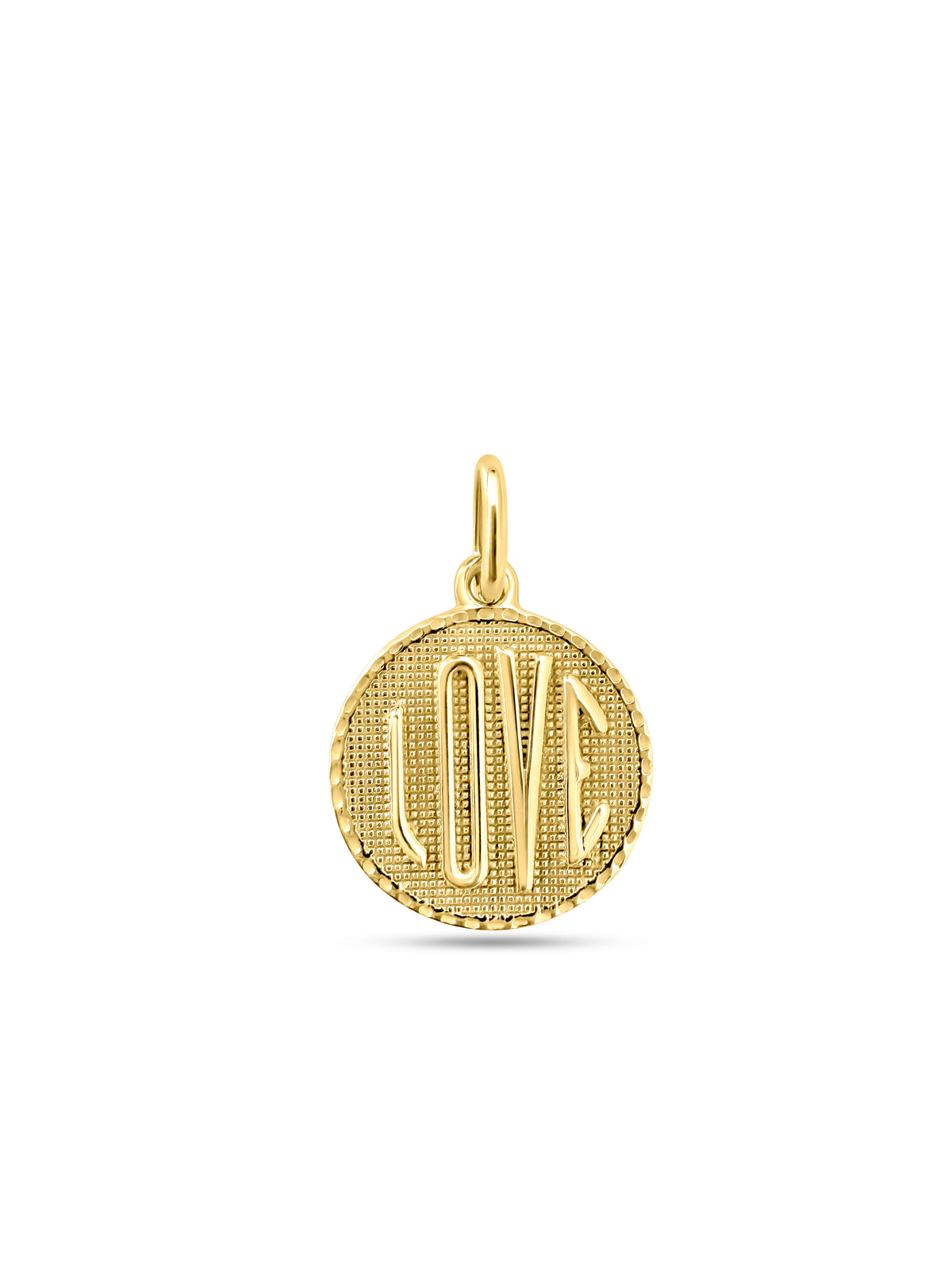 Goldie Paris Yellow Gold Circle Love Pendant