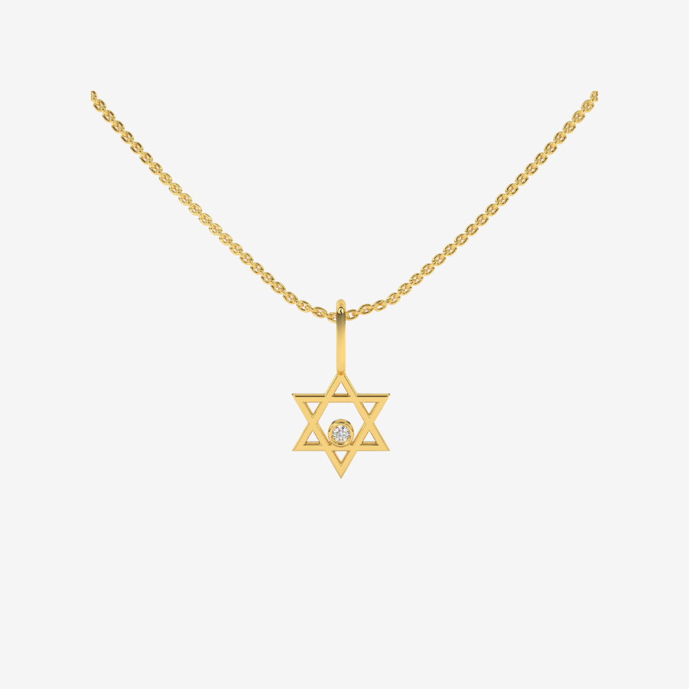 Goldie Paris Yellow Gold Mini Magen David Pendant