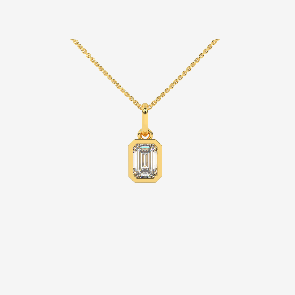 Goldie Paris Radiant Cut 1ct Diamond Pendant